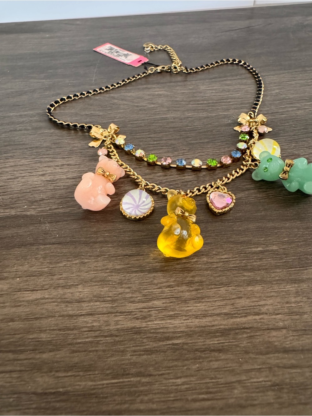 Betsey Johnson Gummy Bear Necklace & Earrings Set NWT Candy Charm Jewelry - Picture 8 of 12